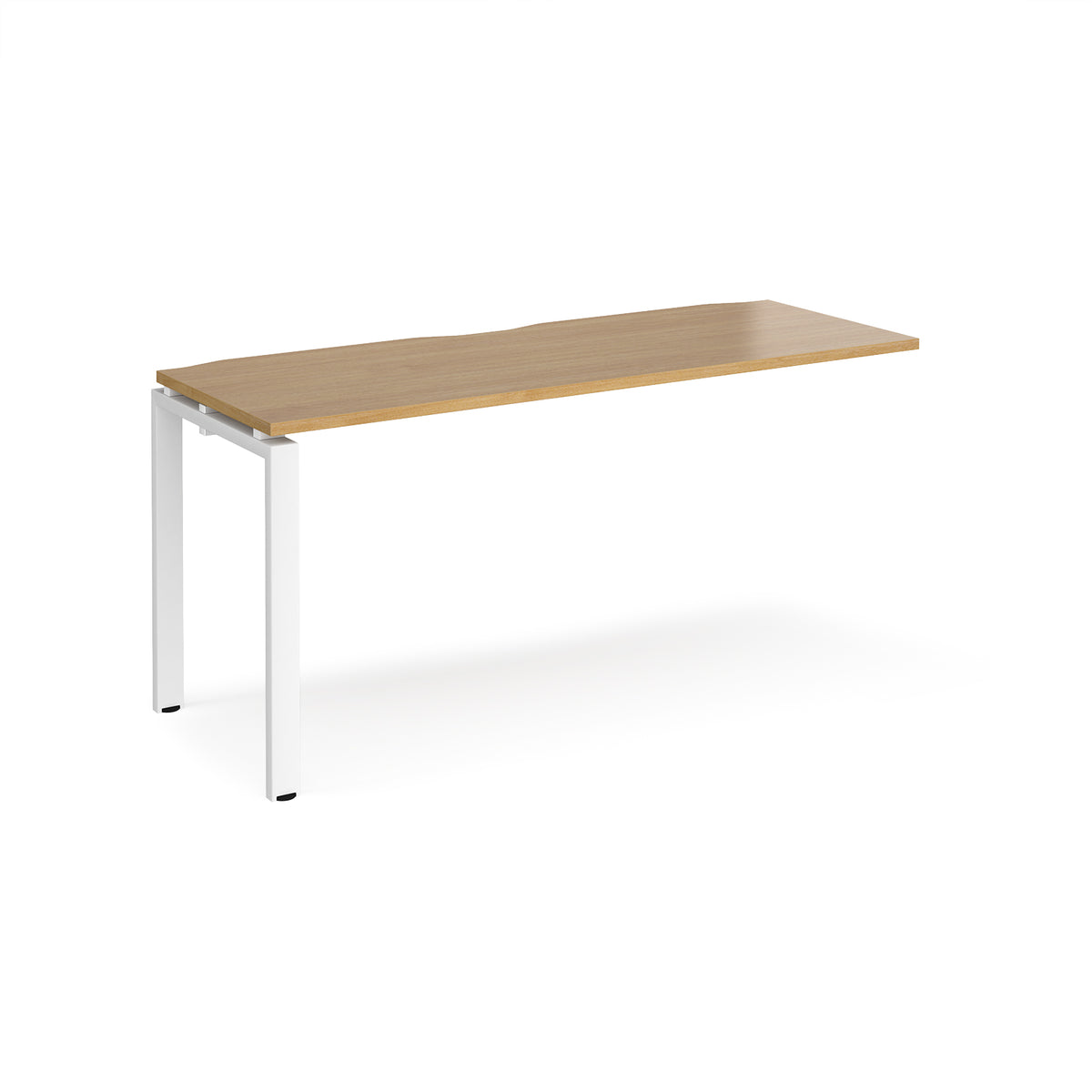 Adapt add on unit single 1600mm x 600mm - white frame, Oak Top - view 1