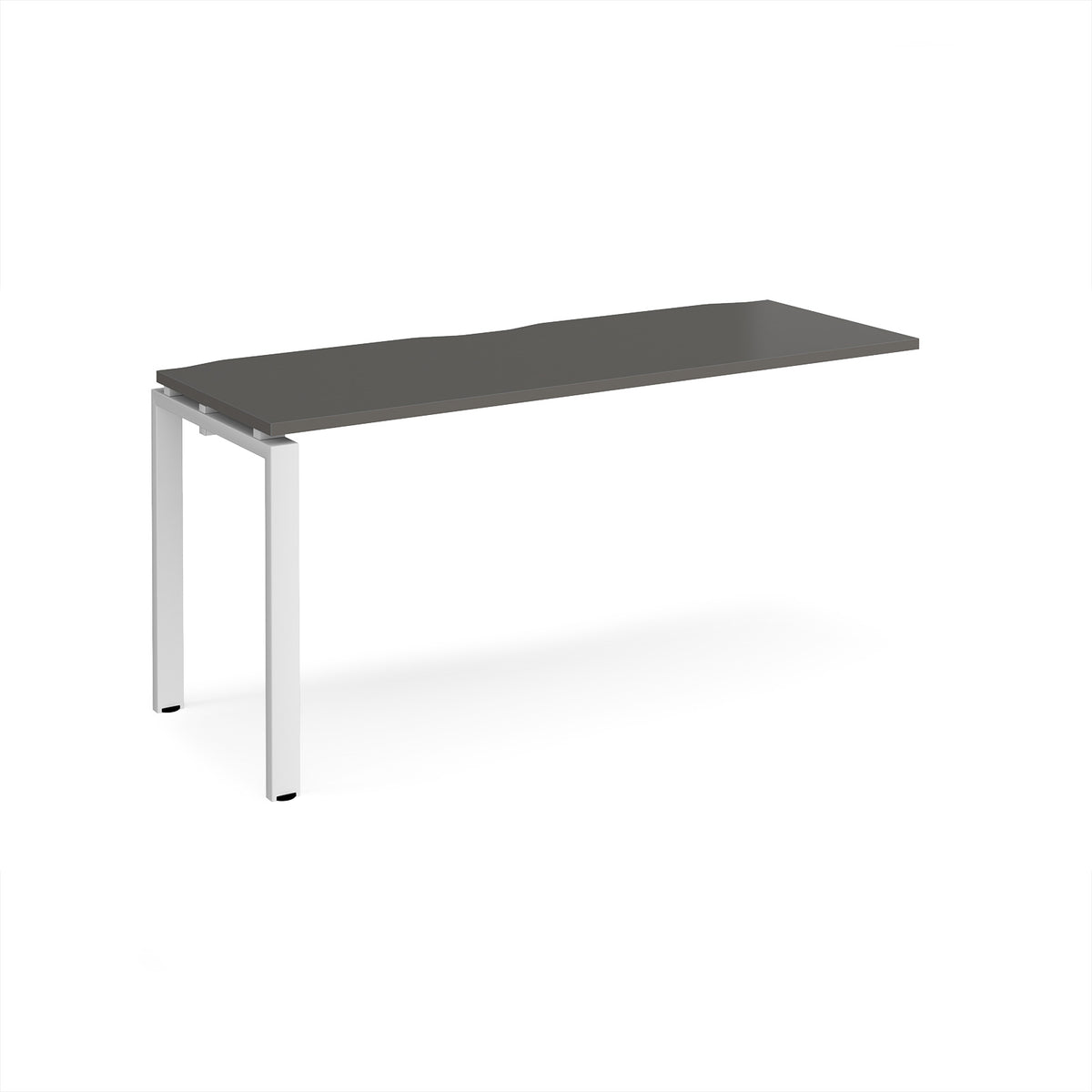 Adapt add on unit single 1600mm x 600mm - white frame, storm grey top - view 1