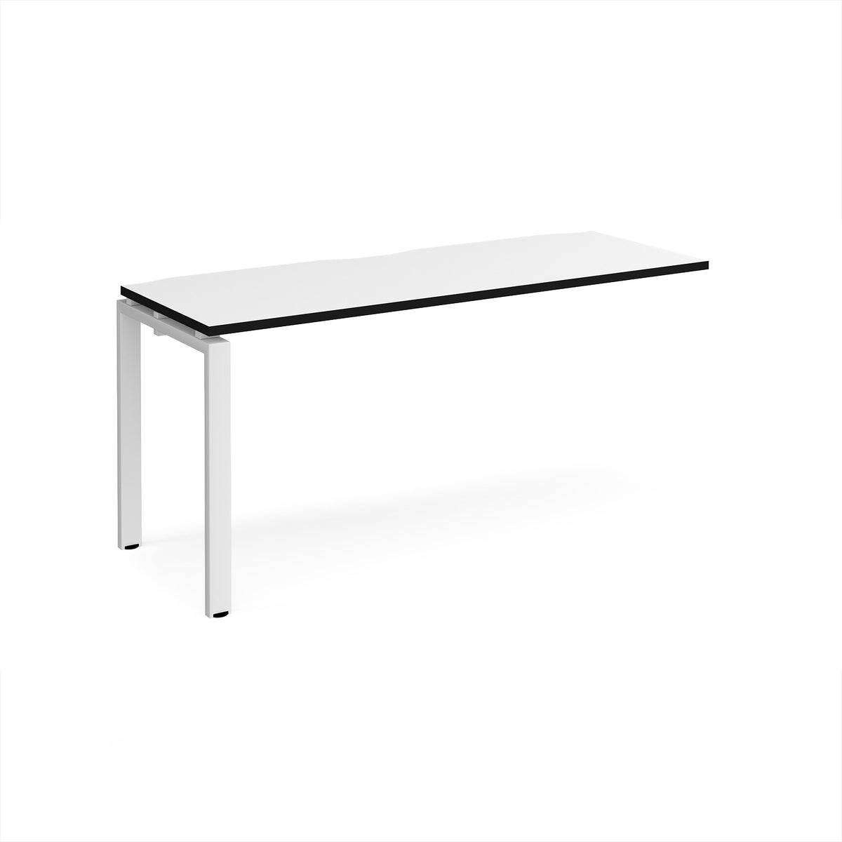 Adapt add on unit single 1600mm x 600mm - white frame, White Top, black edge - view 1