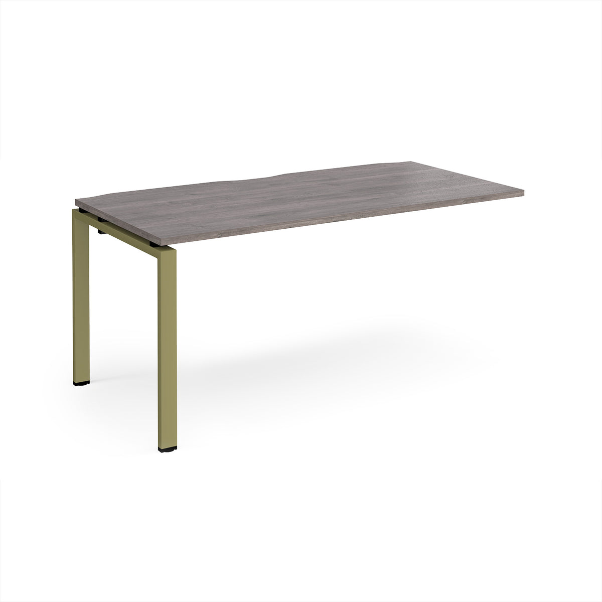 Adapt add on unit single 1600mm x 800mm - green frame, Grey Oak Top - view 1