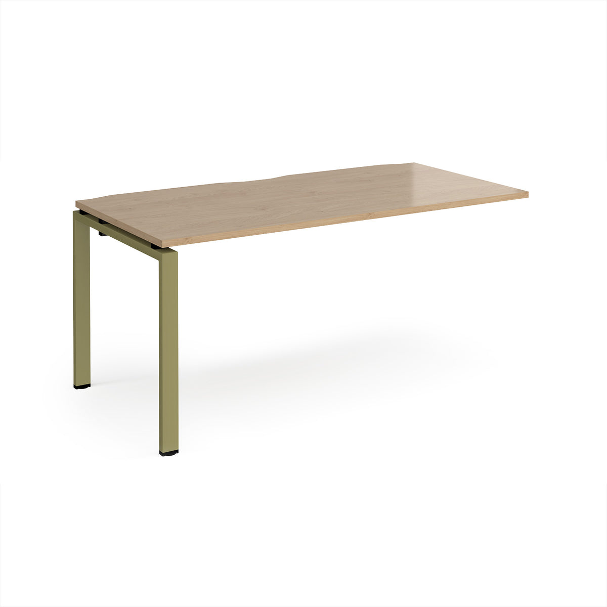 Adapt add on unit single 1600mm x 800mm - green frame, Kendal Oak Top - view 1