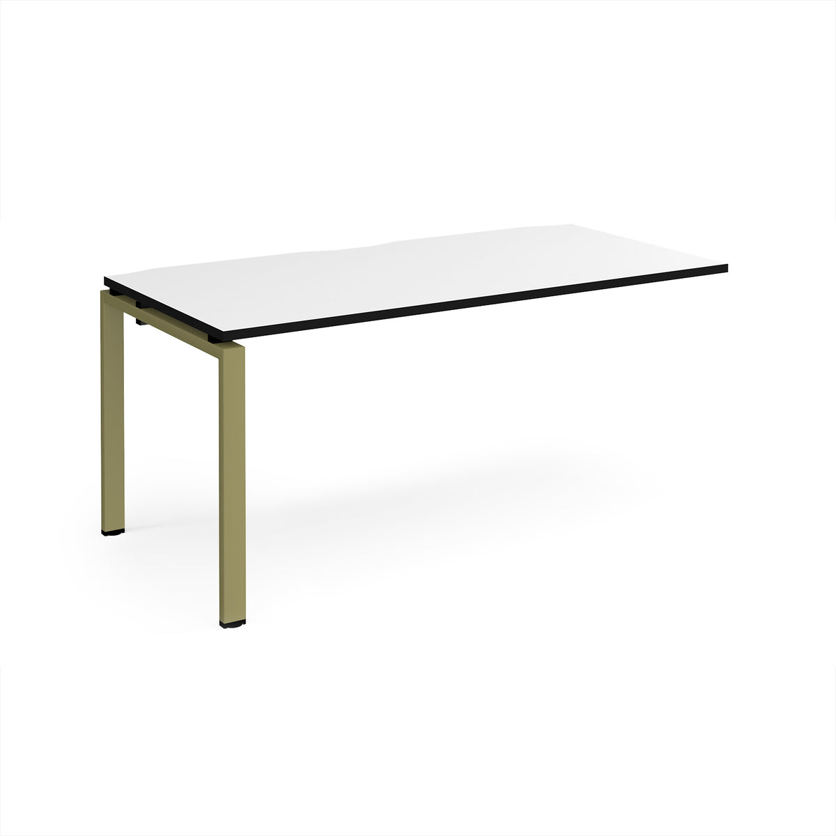 Adapt add on unit single 1600mm x 800mm - green frame, White Top, black edge - view 1