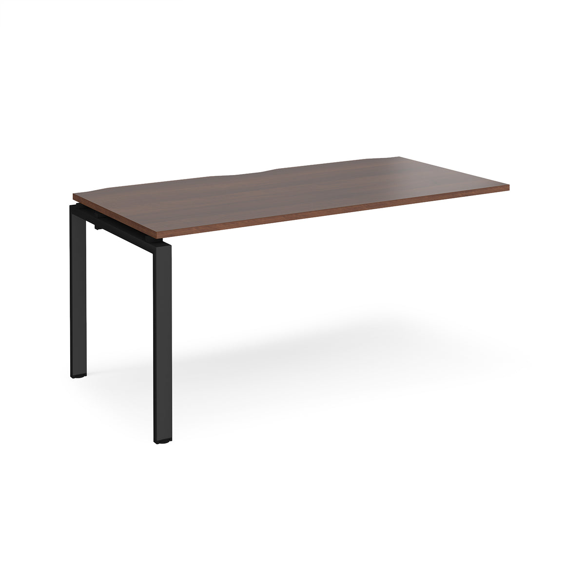 Adapt add on unit single 1600mm x 800mm - black frame, Walnut top - view 1