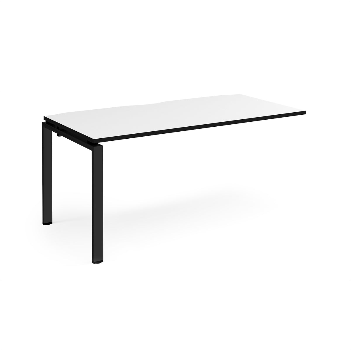 Adapt add on unit single 1600mm x 800mm - black frame, White Top, black edge - view 1