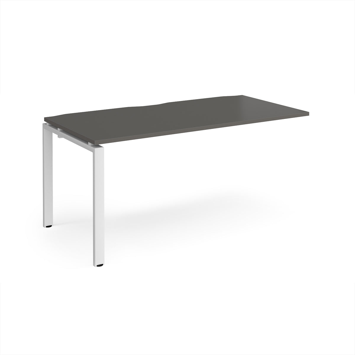Adapt add on unit single 1600mm x 800mm - white frame, storm grey top - view 1