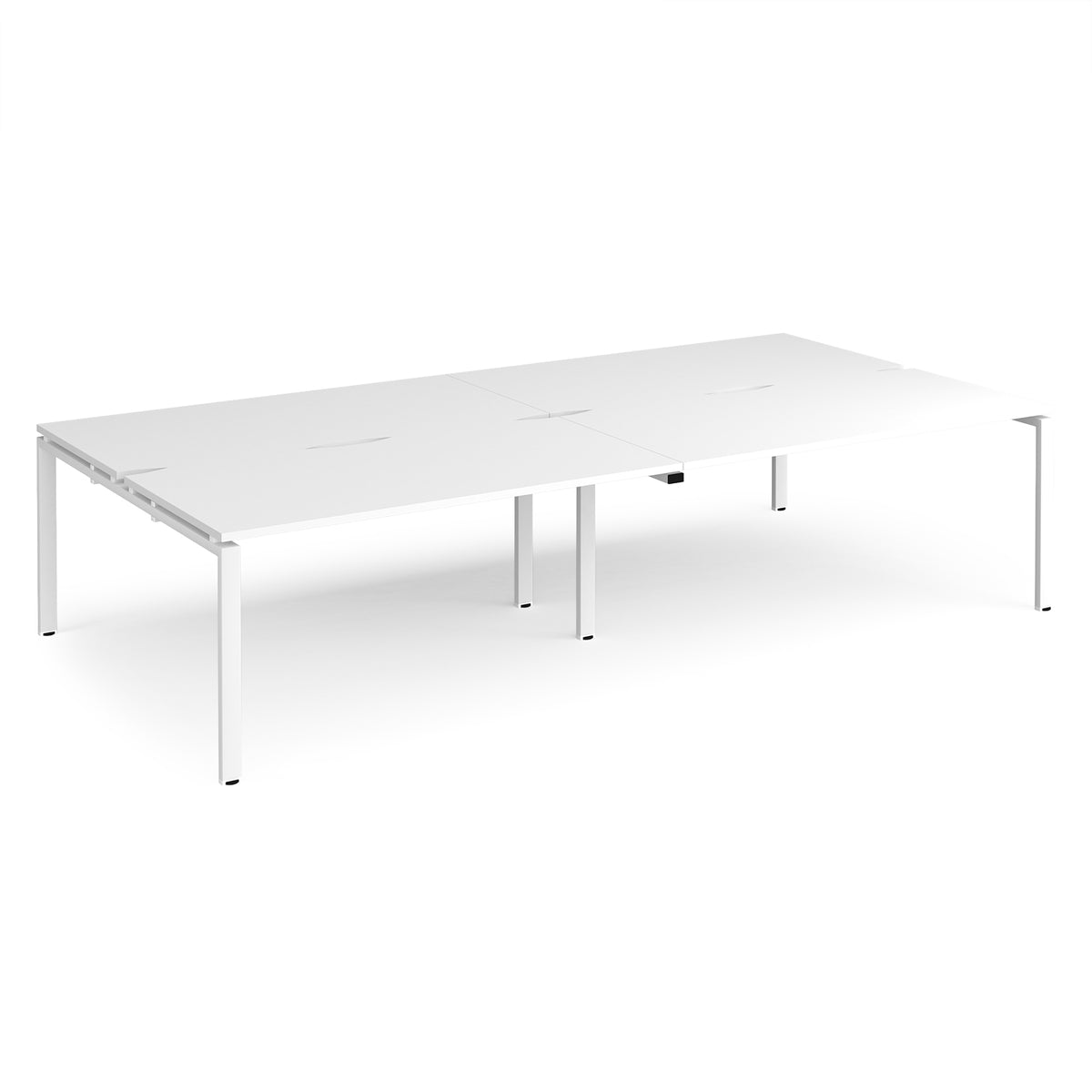 Adapt double back to back desks 3200mm x 1600mm - white frame, White Top - view 1