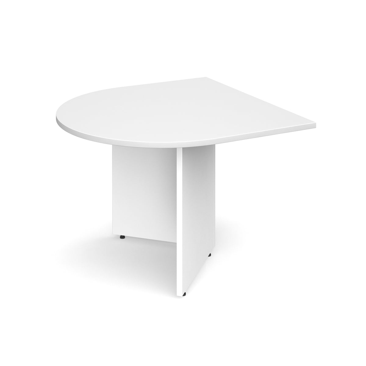 Arrow head leg radial extension table 1000mm x 1000mm - white - view 1