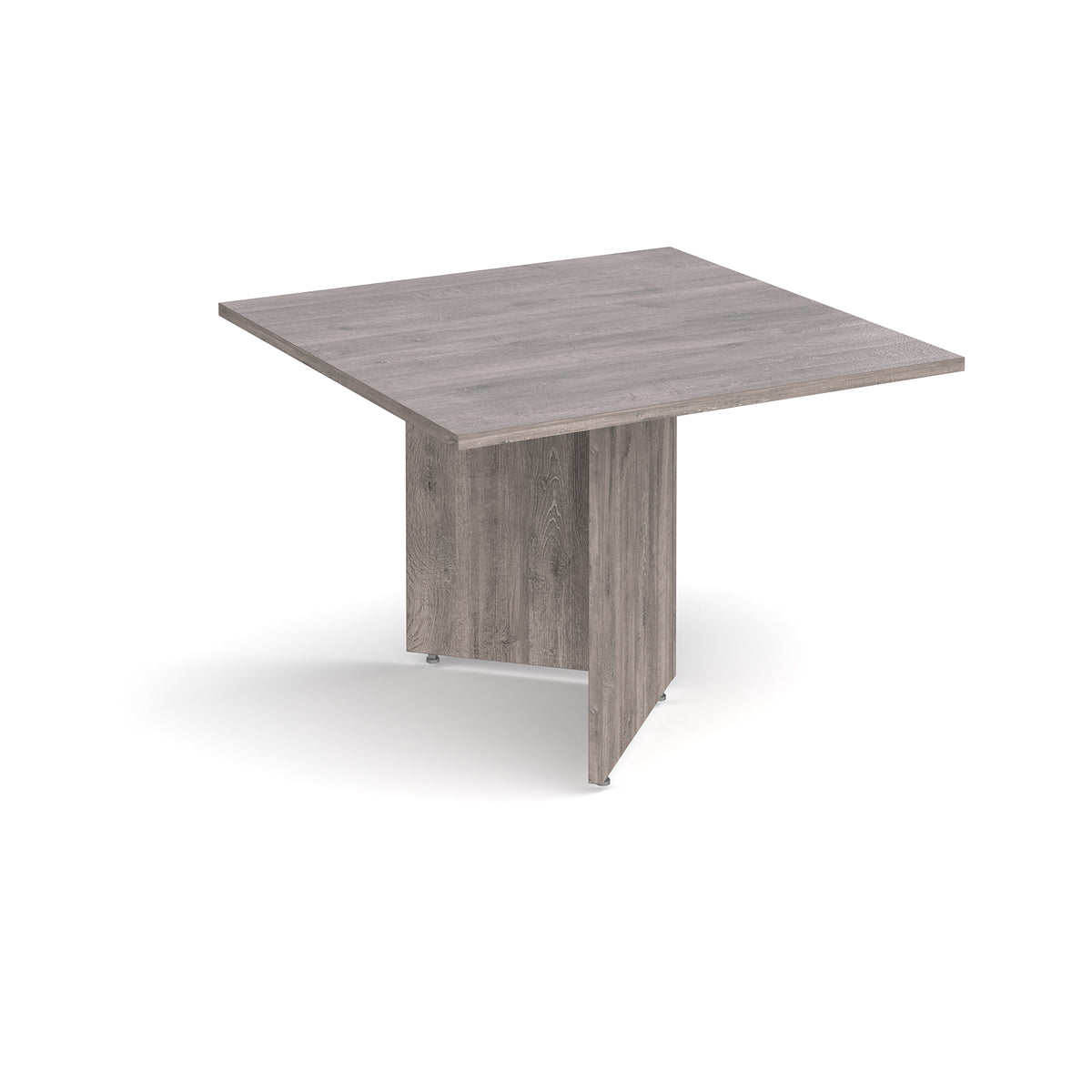 Arrow head leg square extension table 1000mm x 1000mm - Grey Oak - view 1