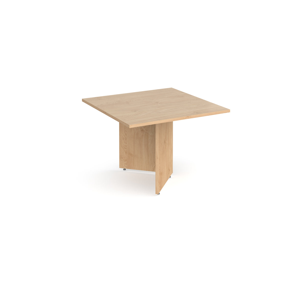 Arrow head leg square extension table 1000mm x 1000mm - Kendal oak - view 1