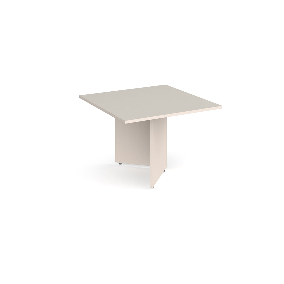 Arrow head leg square extension table 1000mm x 1000mm - Light Grey - view 1