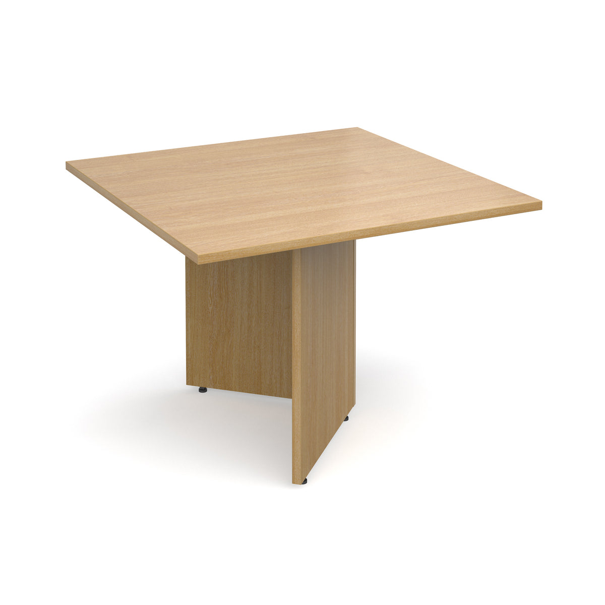 Arrow head leg square extension table 1000mm x 1000mm - oak - view 1