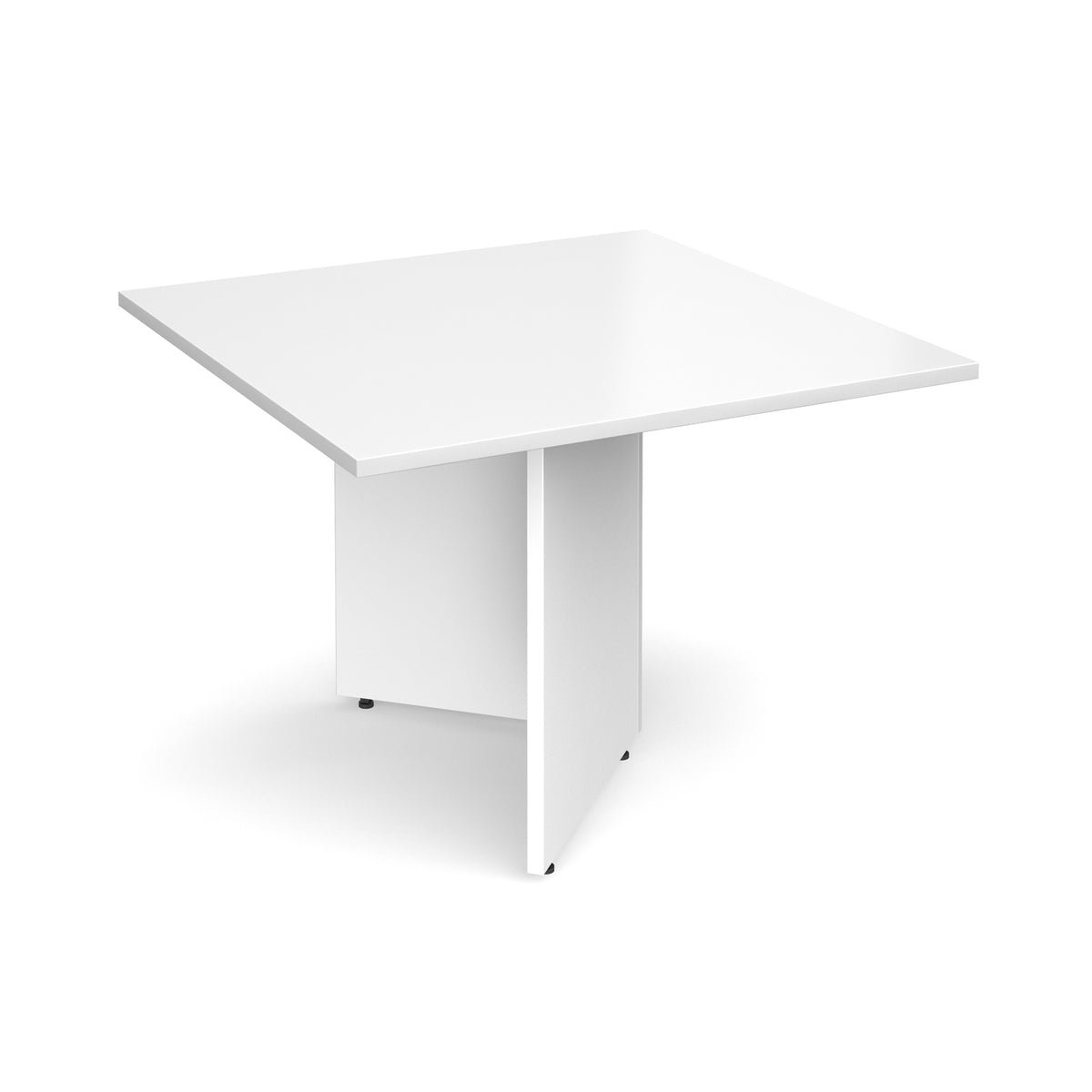 Arrow head leg square extension table 1000mm x 1000mm - white - view 1