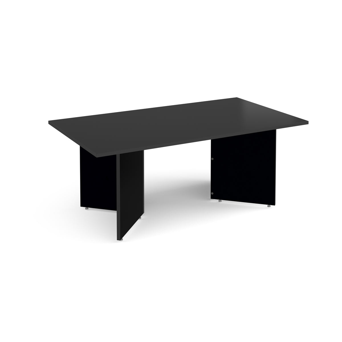Arrow head leg rectangular boardroom table 1800mm x 1000mm - Black - view 1