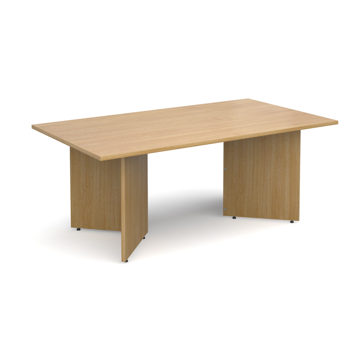 Arrow head leg rectangular boardroom table 1800mm x 1000mm - oak - view 1
