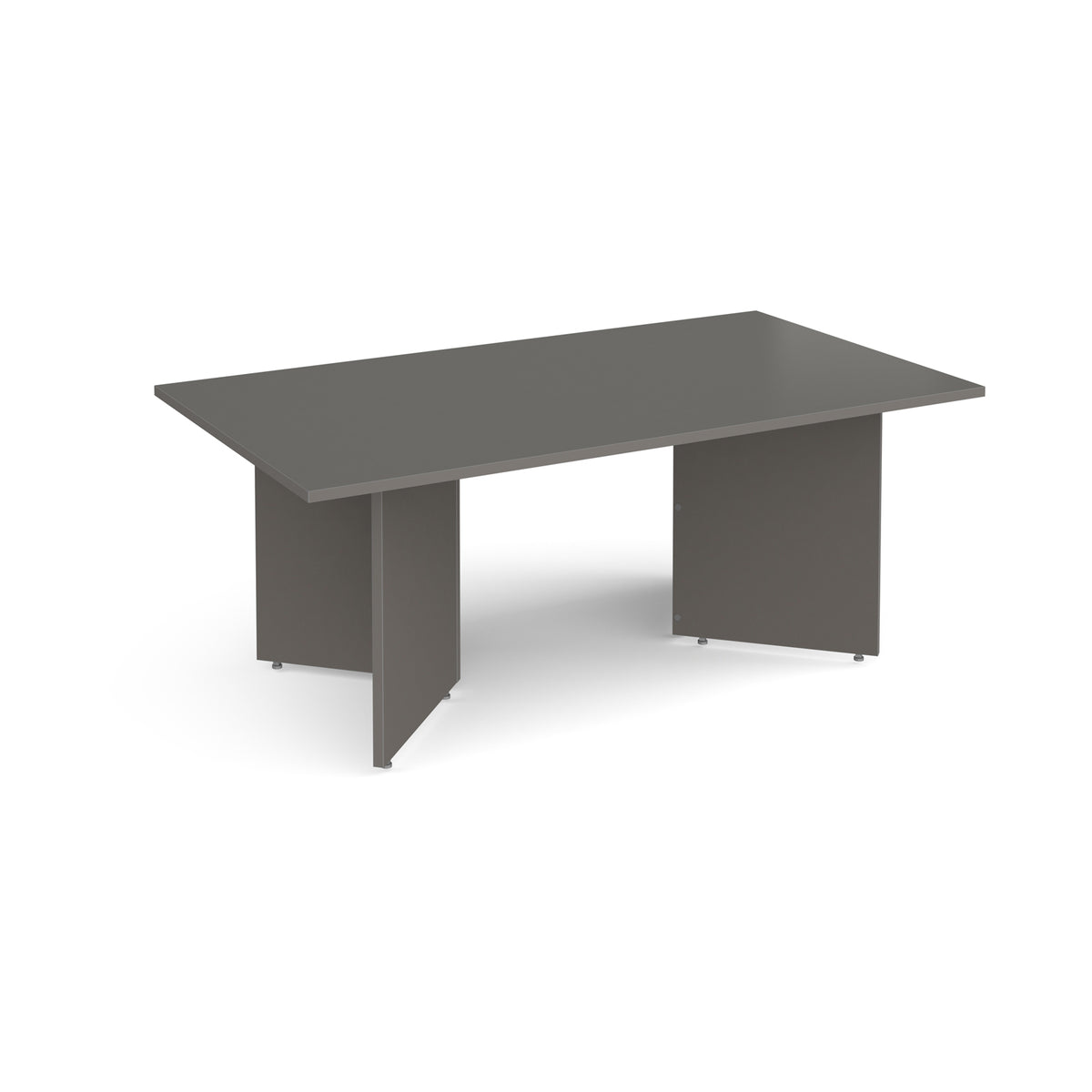 Arrow head leg rectangular boardroom table 1800mm x 1000mm - Onyx Grey - view 1