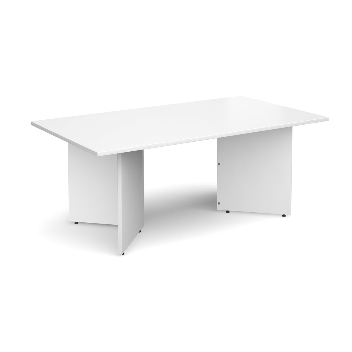 Arrow head leg rectangular boardroom table 1800mm x 1000mm - white - view 1