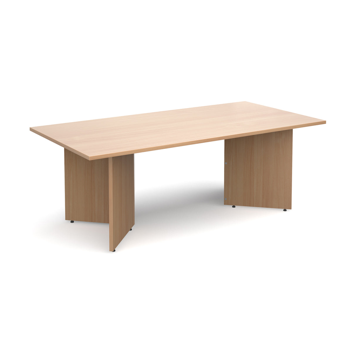 Arrow head leg rectangular boardroom table 2000mm x 1000mm - Beech - view 1
