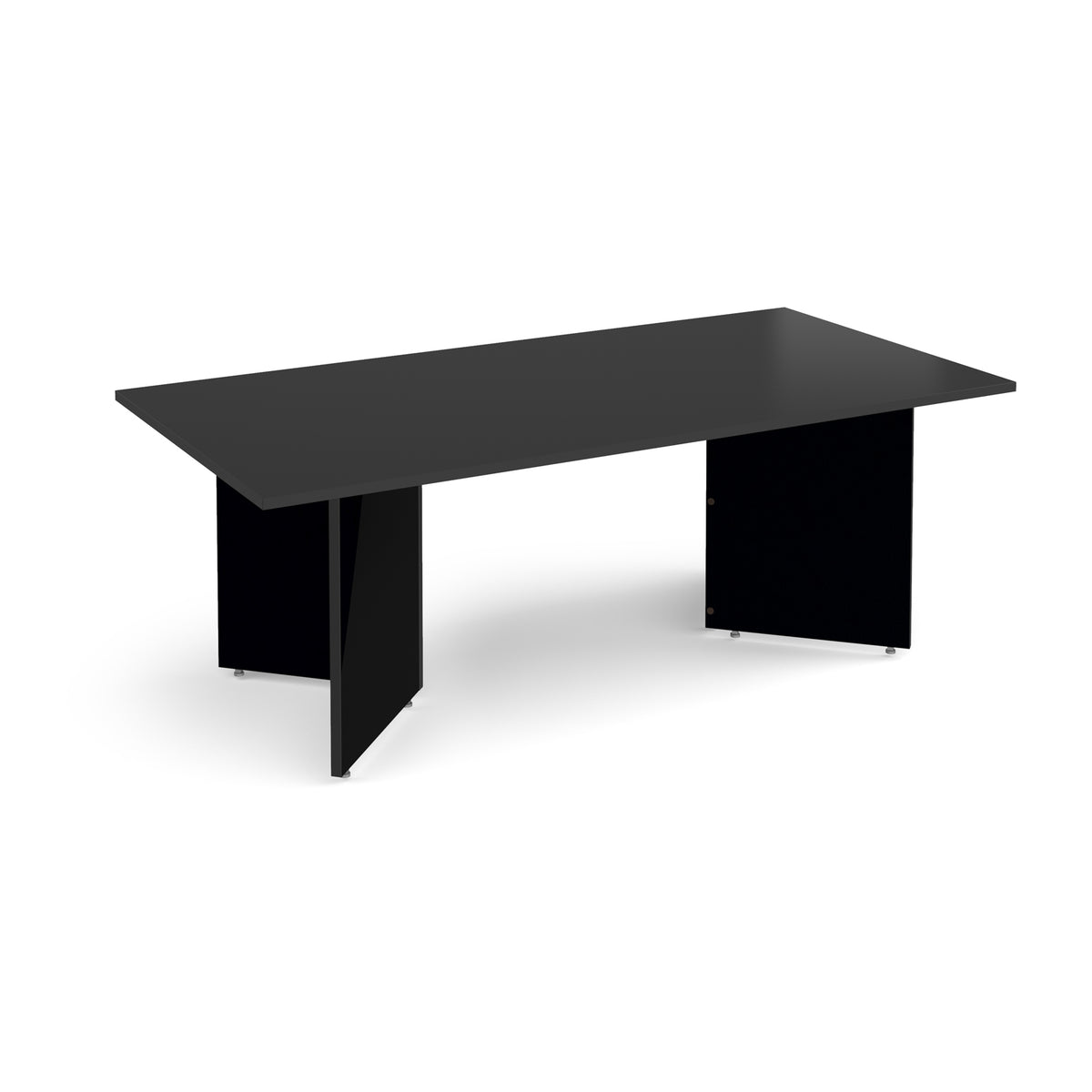Arrow head leg rectangular boardroom table 2000mm x 1000mm - Black - view 1