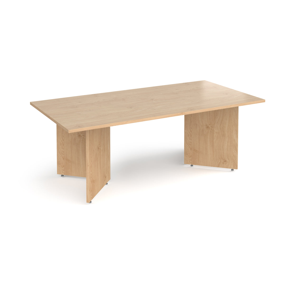 Arrow head leg rectangular boardroom table 2000mm x 1000mm - Kendal Oak - view 1
