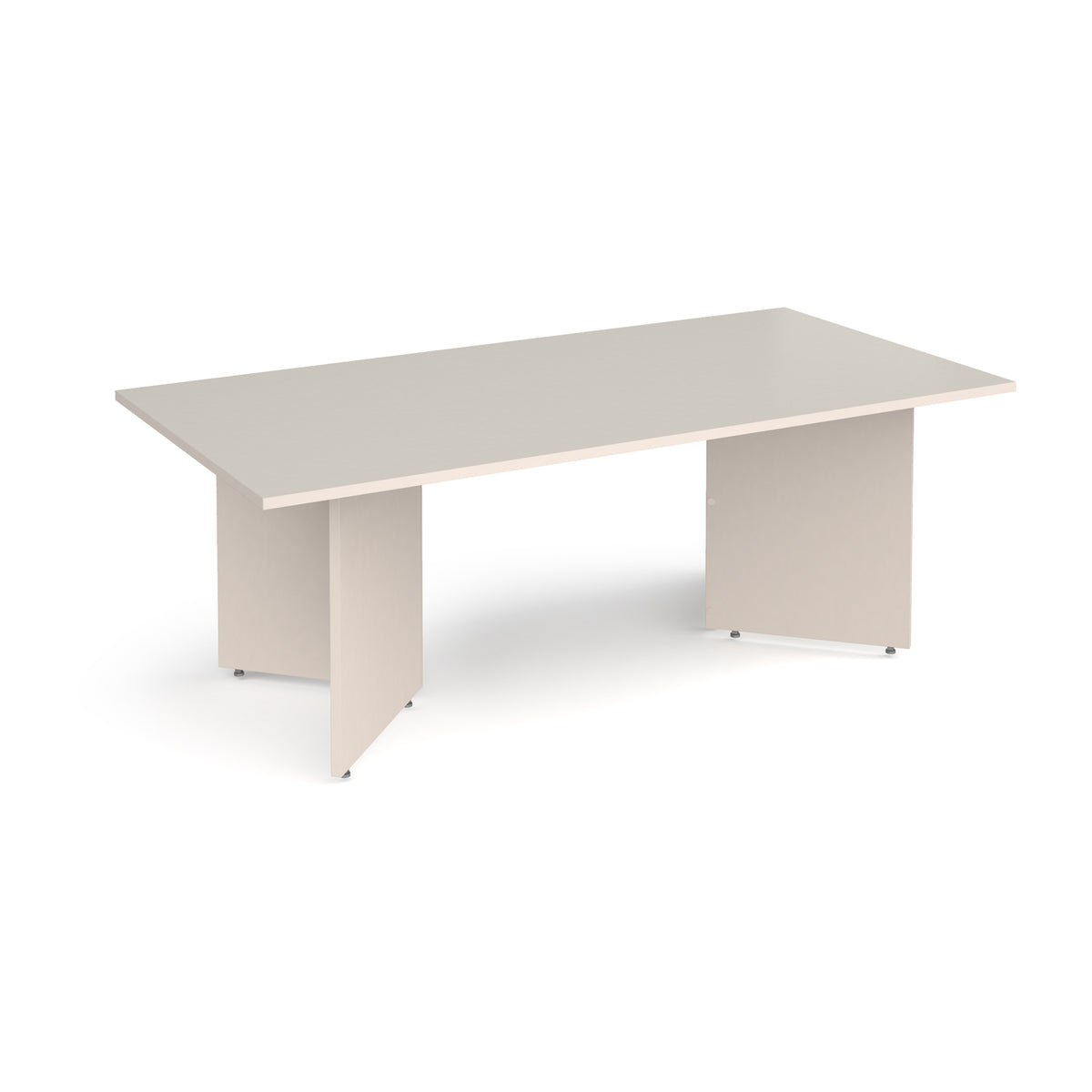 Arrow head leg rectangular boardroom table 2000mm x 1000mm - Light Grey - view 1