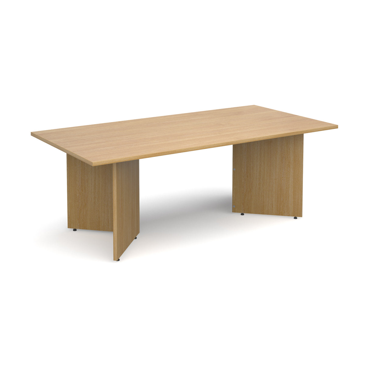 Arrow head leg rectangular boardroom table 2000mm x 1000mm - oak - view 1