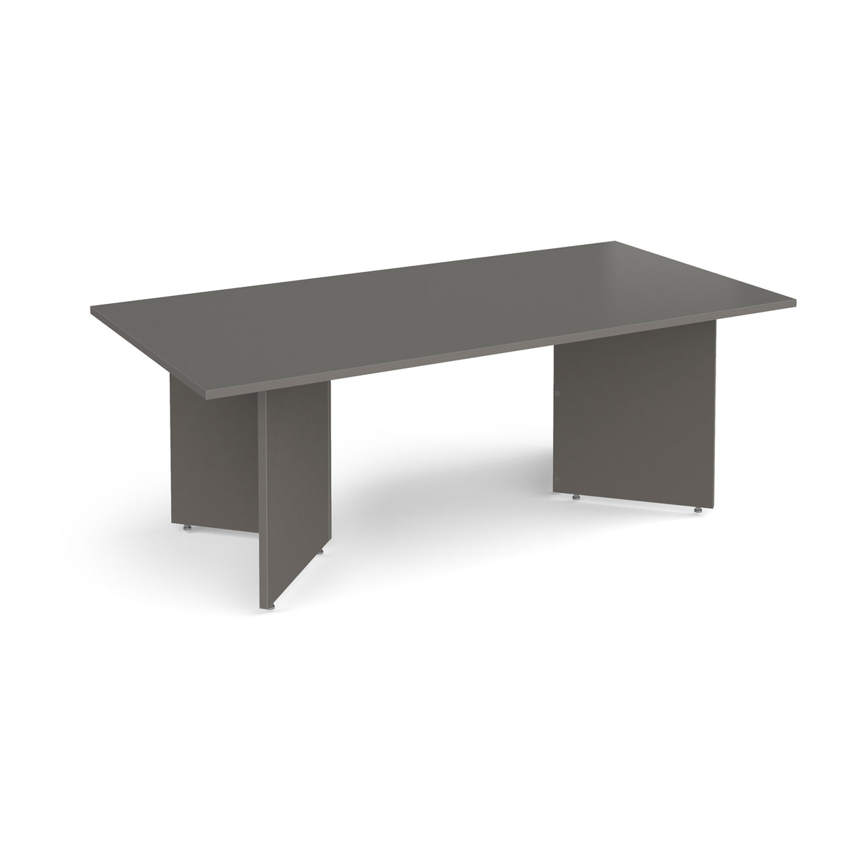 Arrow head leg rectangular boardroom table 2000mm x 1000mm - Onyx Grey - view 1