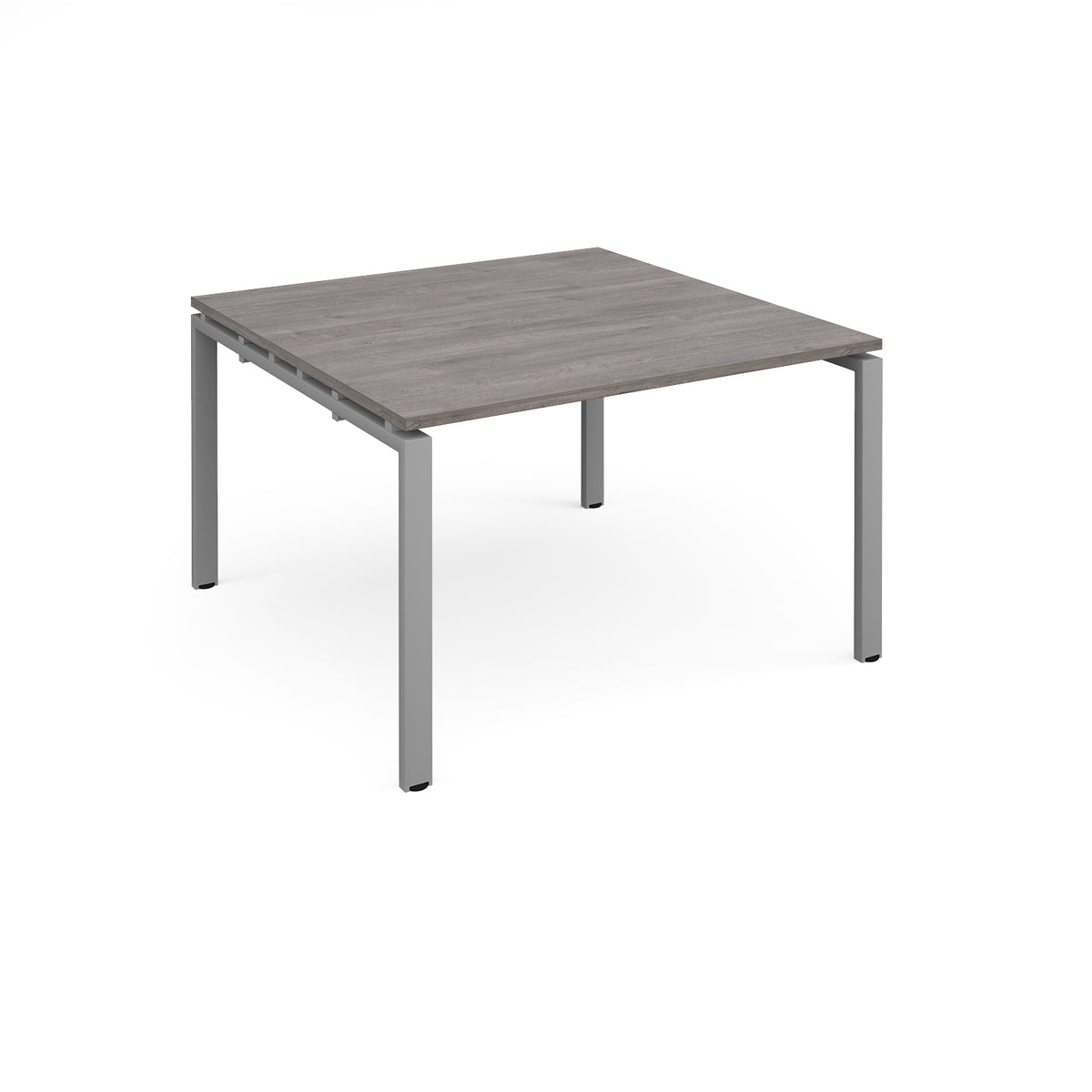 Adapt boardroom table starter unit 1200mm x 1200mm - silver frame, Grey Oak Top - view 1