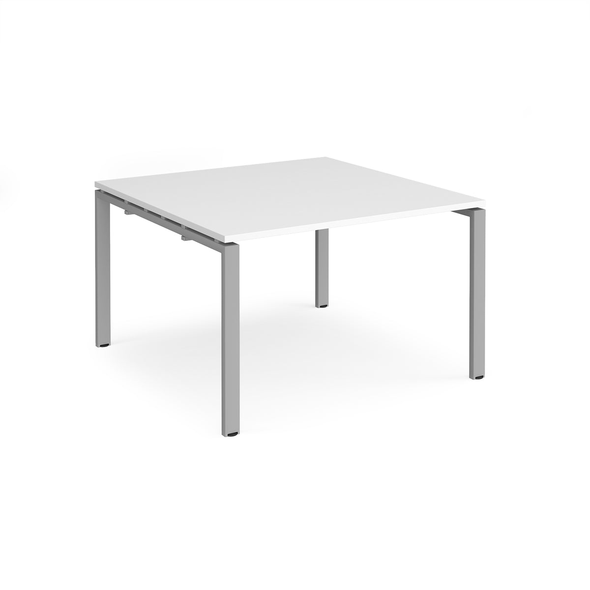 Adapt boardroom table starter unit 1200mm x 1200mm - silver frame, White Top - view 1