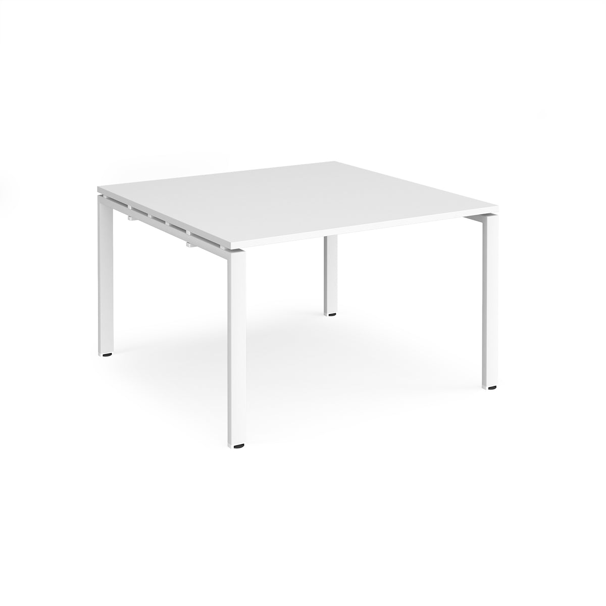 Adapt boardroom table starter unit 1200mm x 1200mm - white frame, White Top - view 1