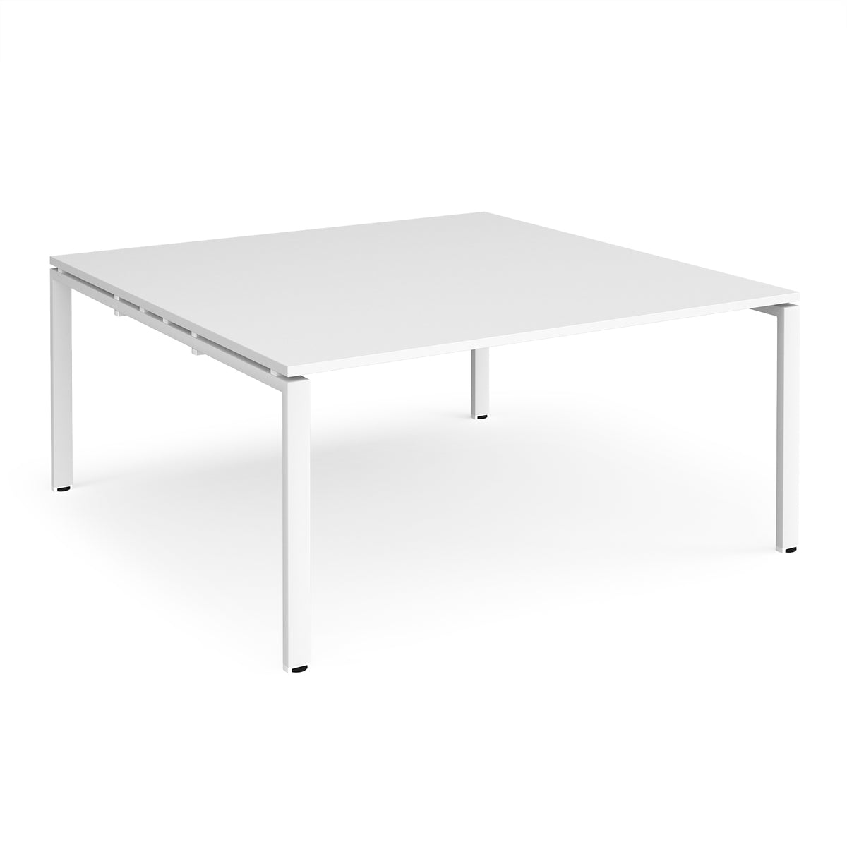 Adapt boardroom table starter unit 1600mm x 1600mm - white frame, White Top - view 1