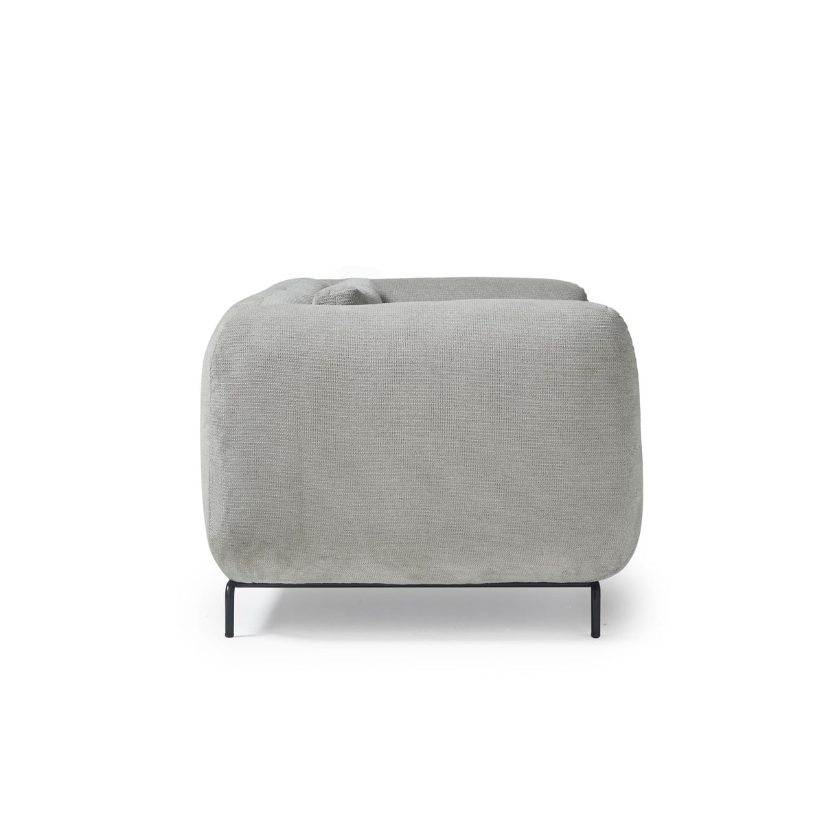 Ebony single sofa chair in warm grey - view 2