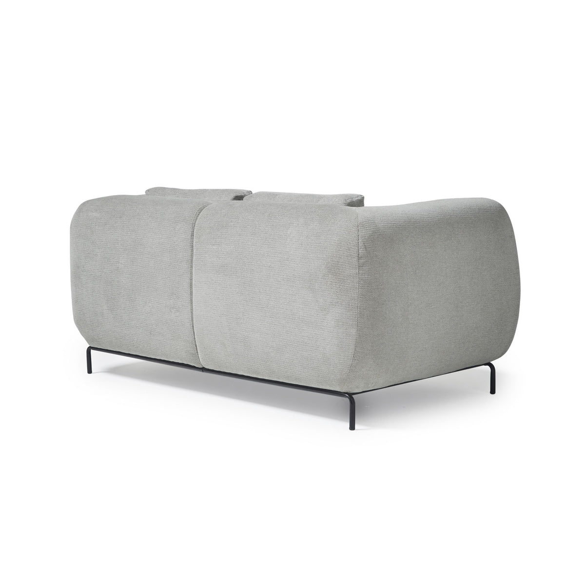Ebony two seater sofa chair in warm grey - view 3