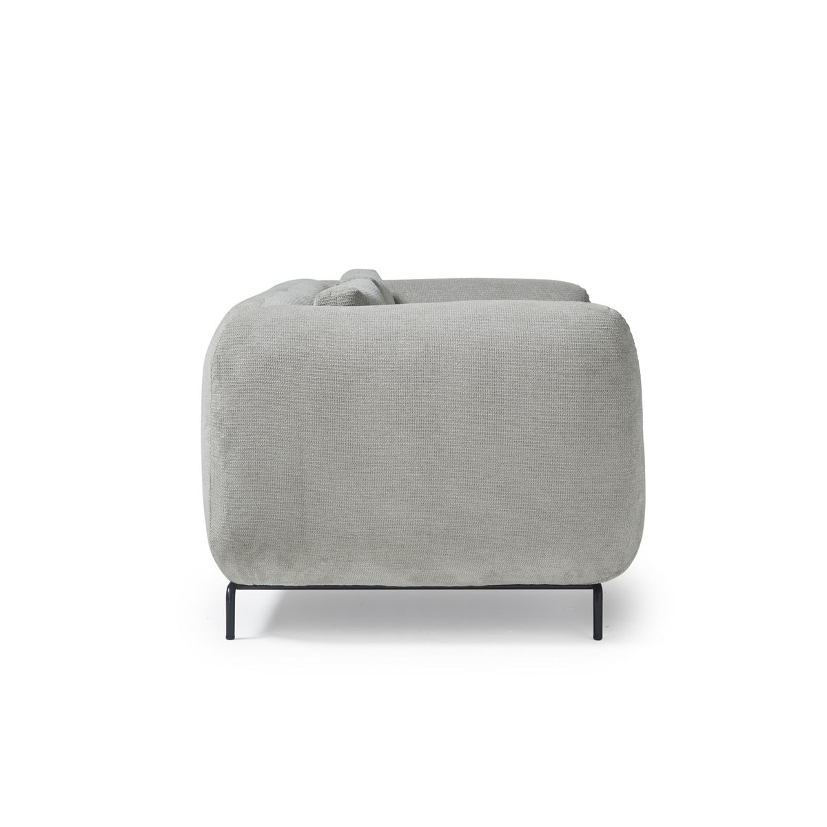Ebony single sofa chair in olive green - view 4