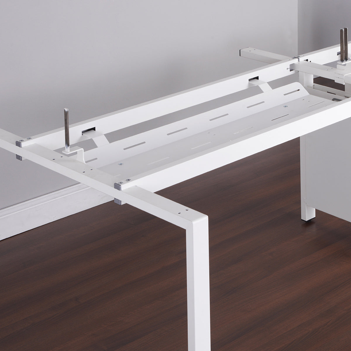 Double drop down cable tray & bracket for Adapt and Fuze desks 1200mm - black - view 3