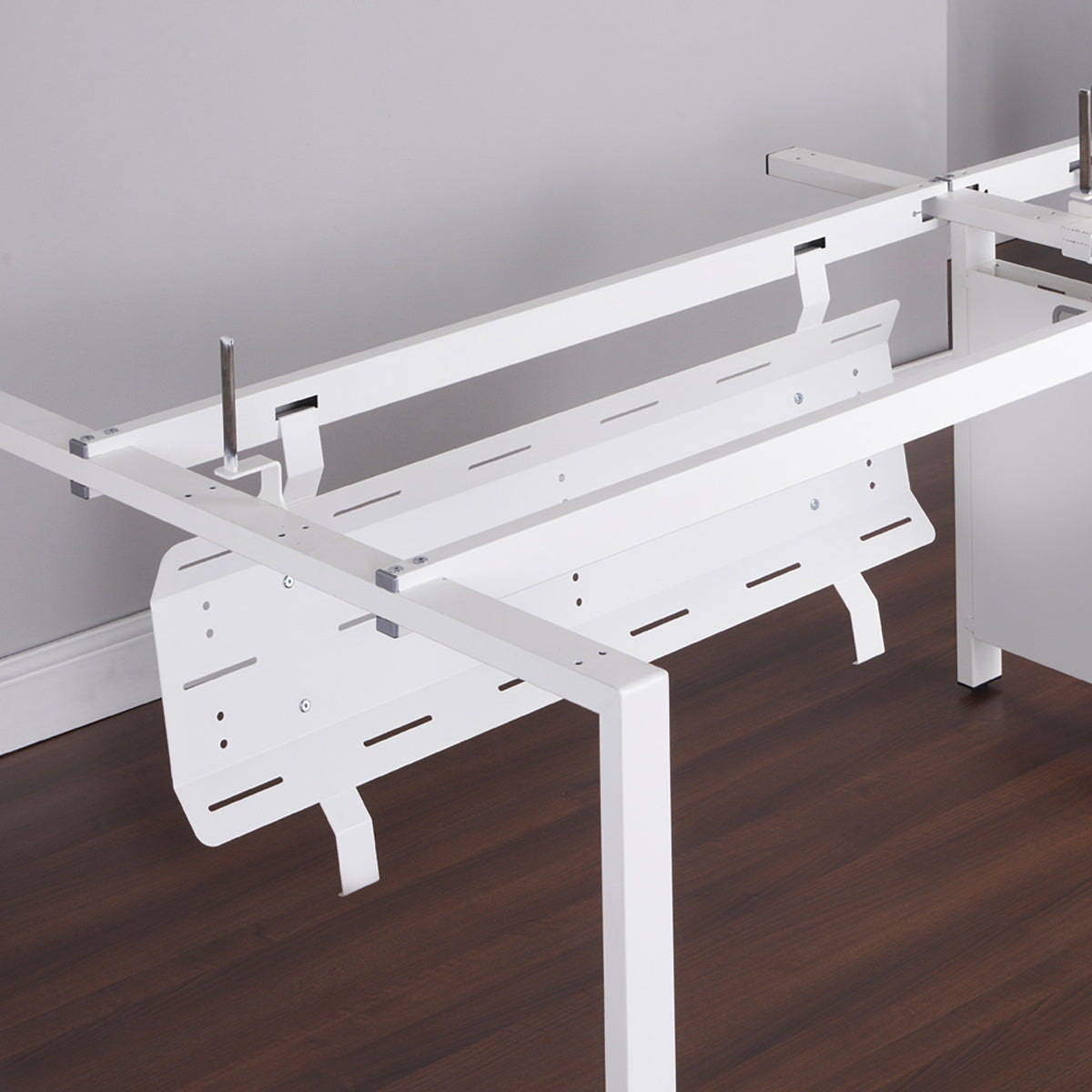 Double drop down cable tray & bracket for Adapt and Fuze desks 1200mm - black - view 2