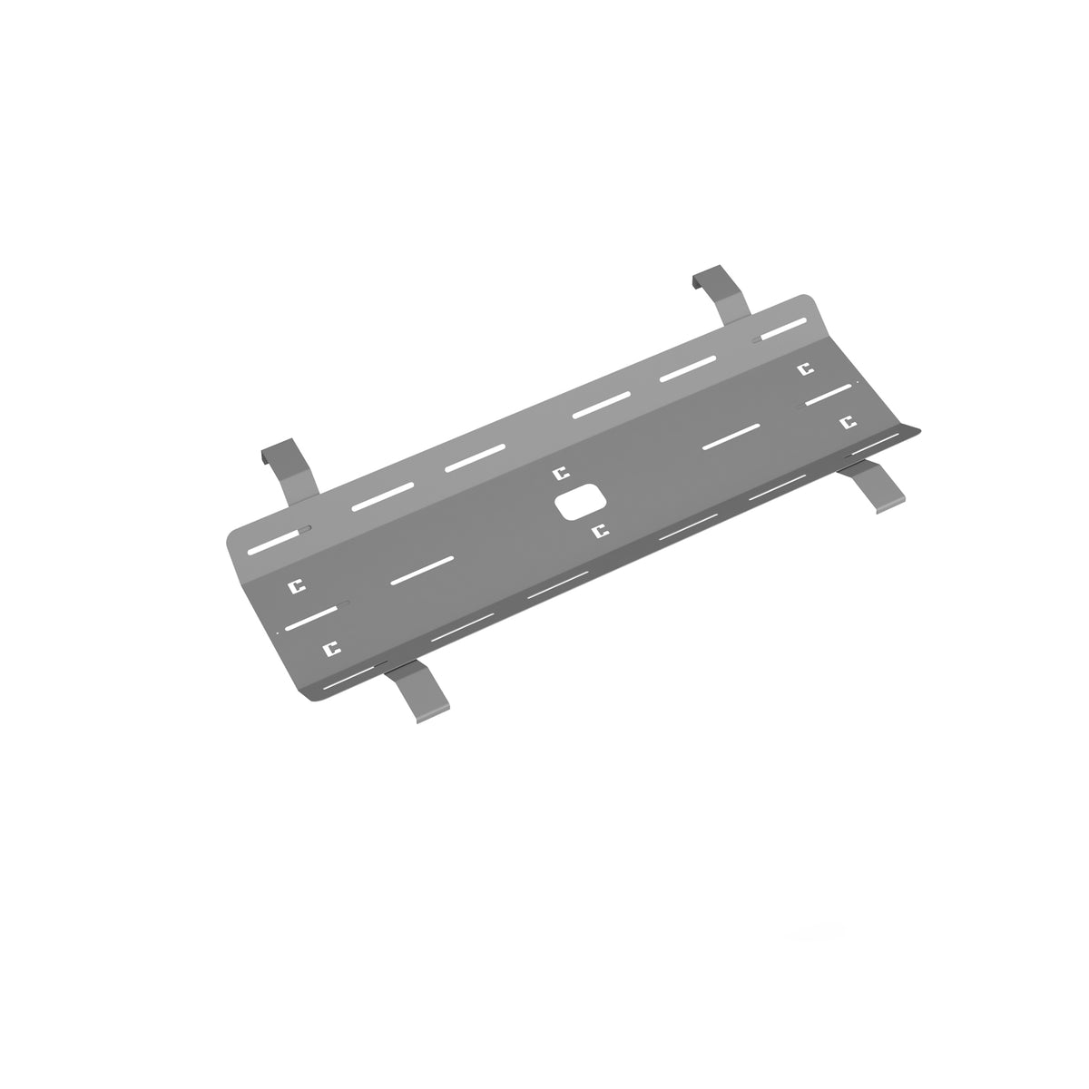 Double drop down cable tray & bracket for Adapt and Fuze desks 1200mm - silver - view 1