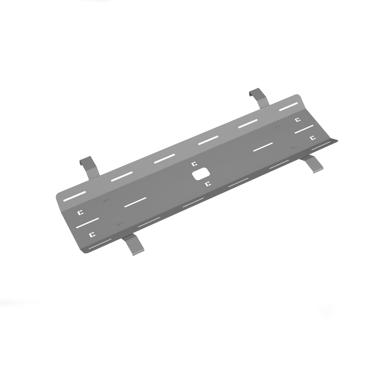 Double drop down cable tray & bracket for Adapt and Fuze desks 1400mm - silver - view 1