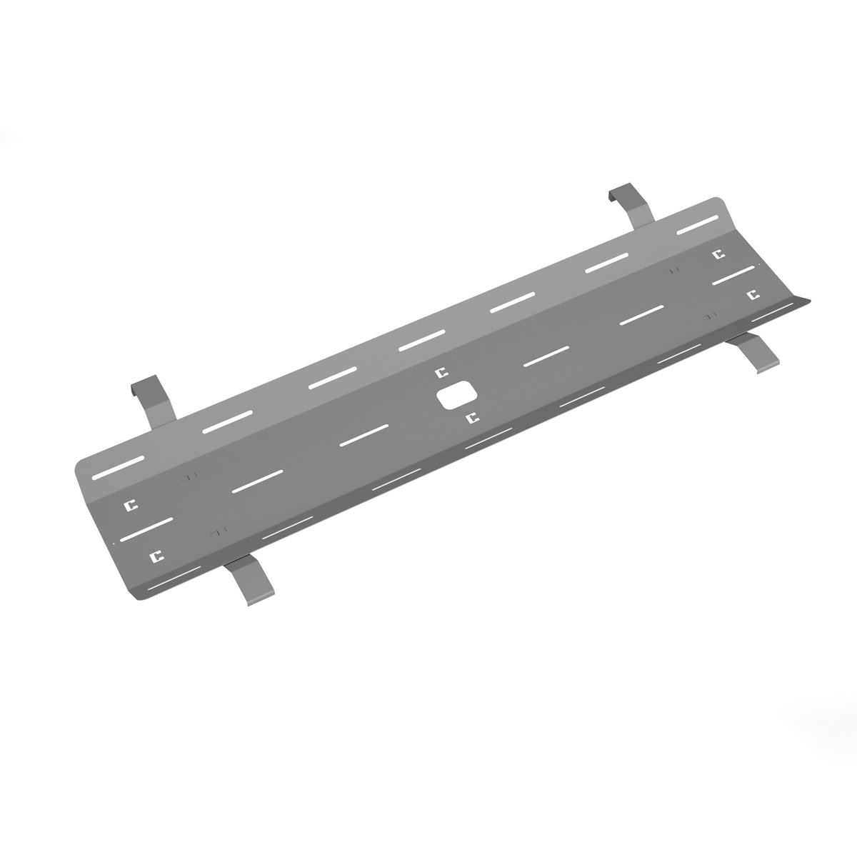 Double drop down cable tray & bracket for Adapt and Fuze desks 1600mm - silver - view 1