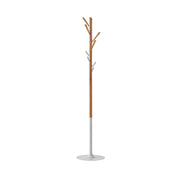 Elara coat stand with 8 coat hooks - White & Oak - view 1