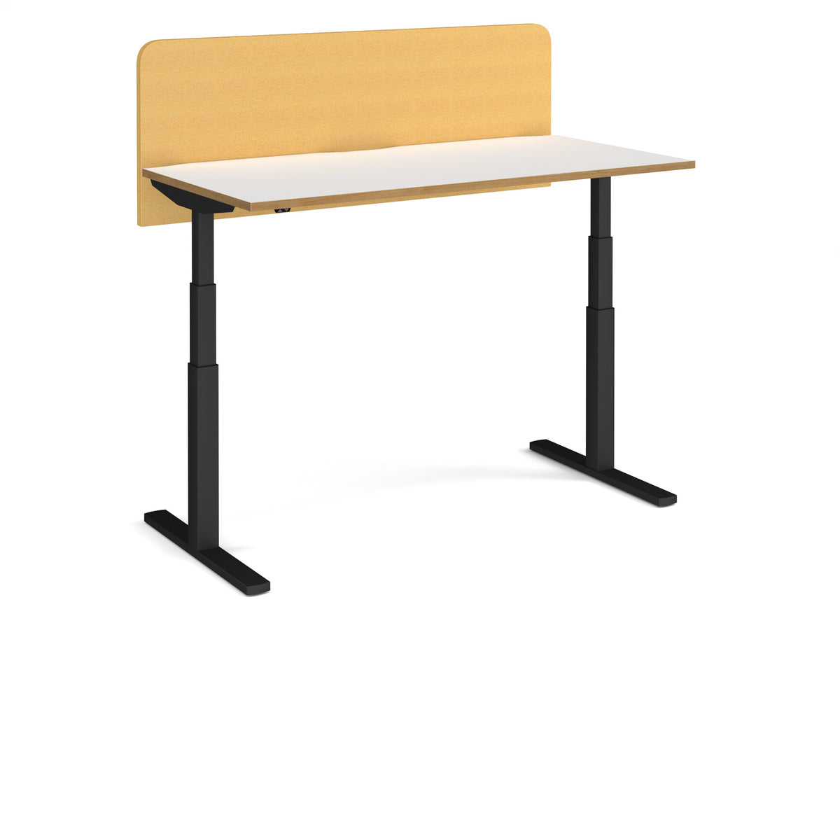 Vibe Elev8 desktop screen for single desks 1000mm x 600mm - made to order - view 4