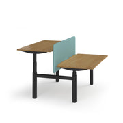 Vibe Elev8 fabric screen for back-to-back desks 1200mm x 600mm with black brackets - made to order - view 4