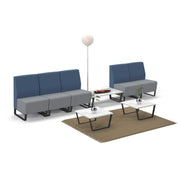 Encore modular coffee table with black sled frame - Kendal oak - view 2