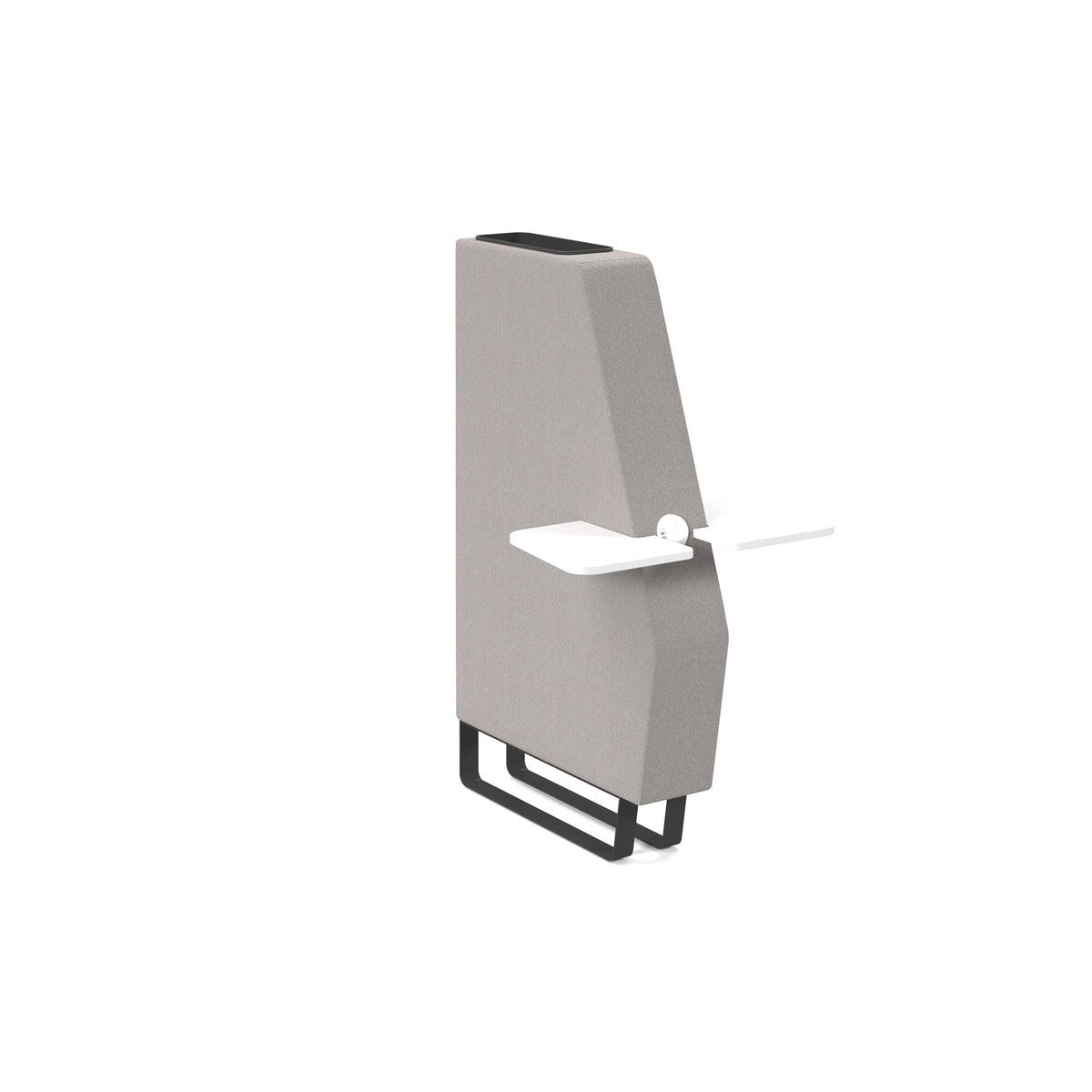 Encore modular high back power module divider with black sled frame - view 1