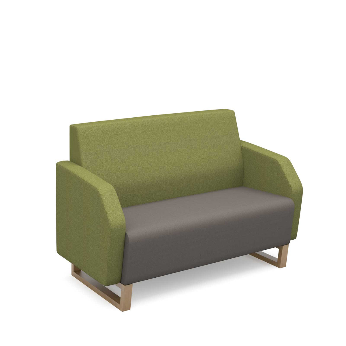 Encore low back 2 seater sofa 1200mm wide with wooden sled frame - view 1