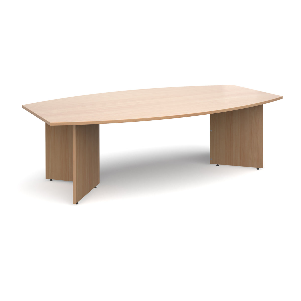 Arrow head leg radial boardroom table 2400mm x 800/1300mm - Beech - view 1