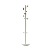 Ersa coat stand with 6 coat hooks and 3 umbrella hooks - White & Oak - view 1