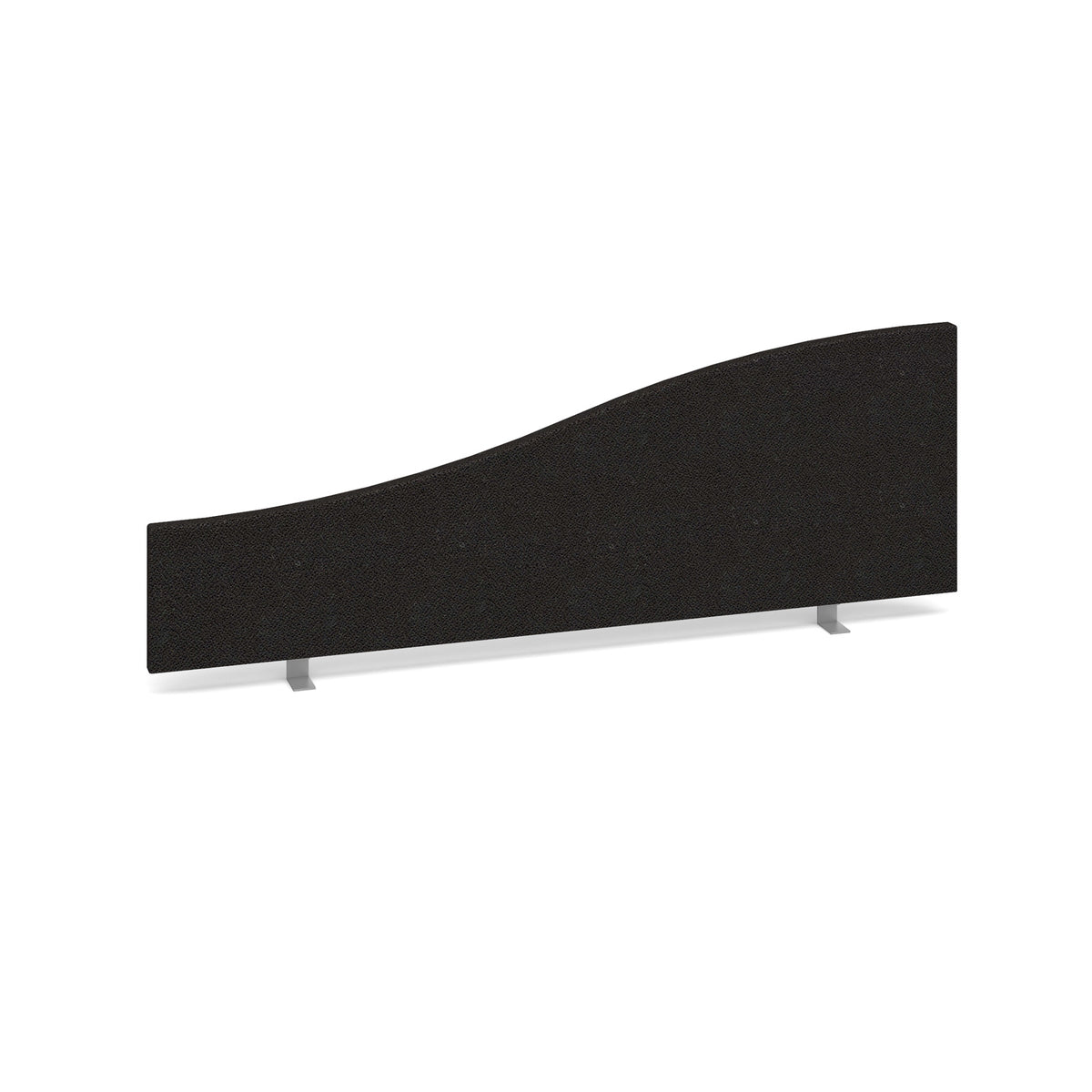Wave desktop fabric screen 1200mm x 400mm/200mm - made to order - view 2