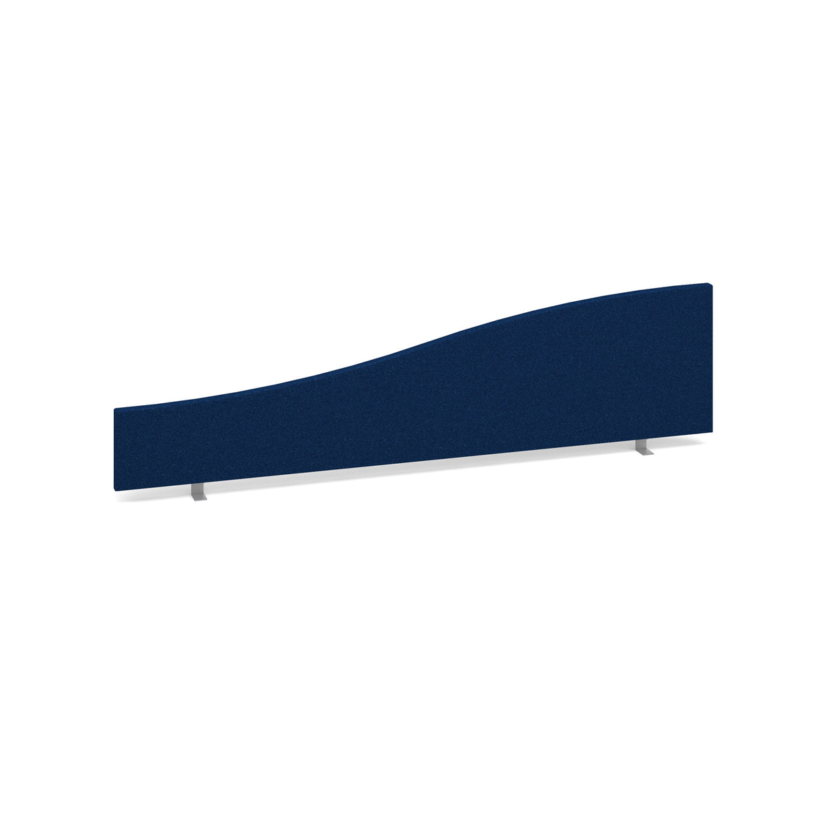 Wave desktop fabric screen 1600mm x 400mm/200mm - blue - view 1