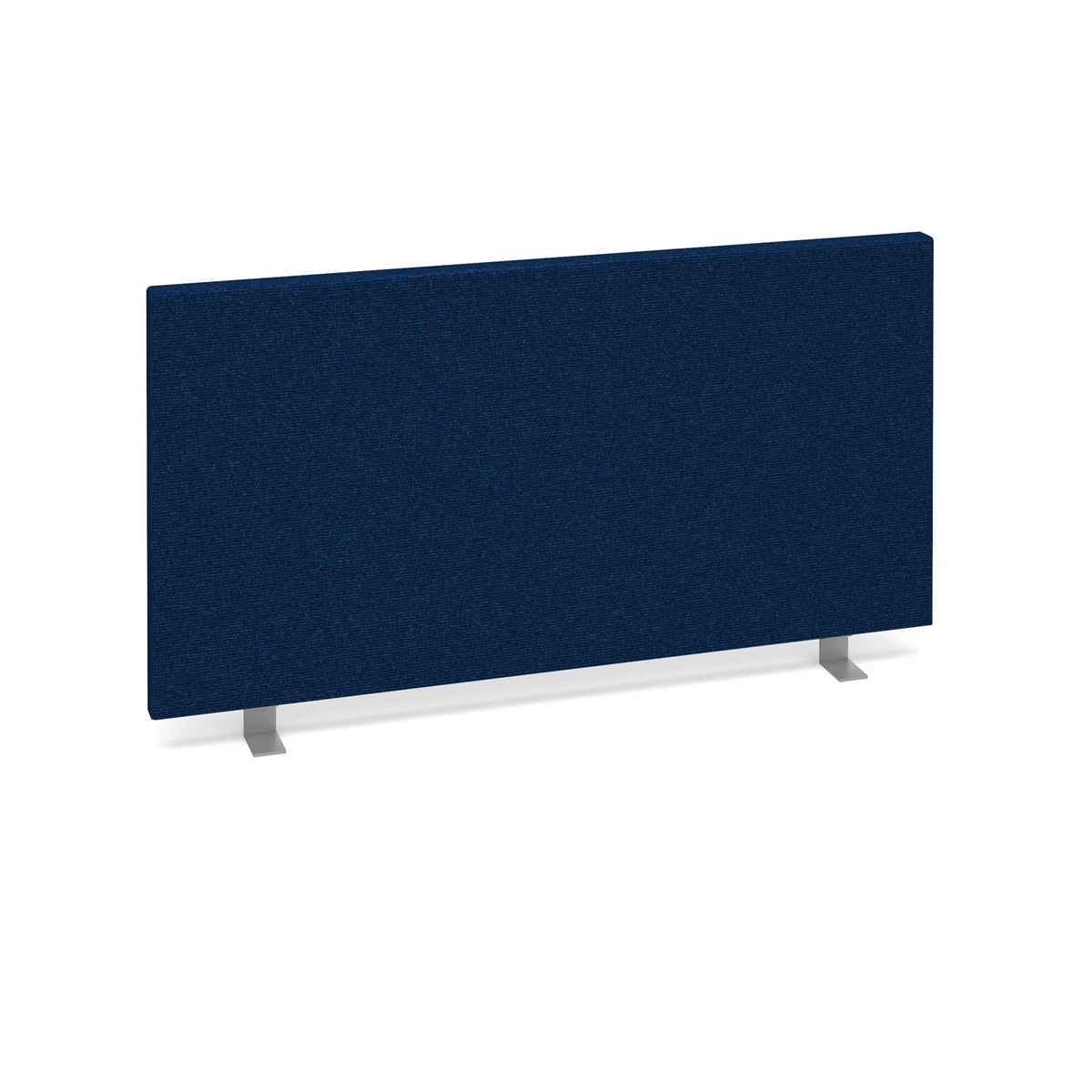 Straight desktop fabric screen 800mm x 400mm - blue - view 1