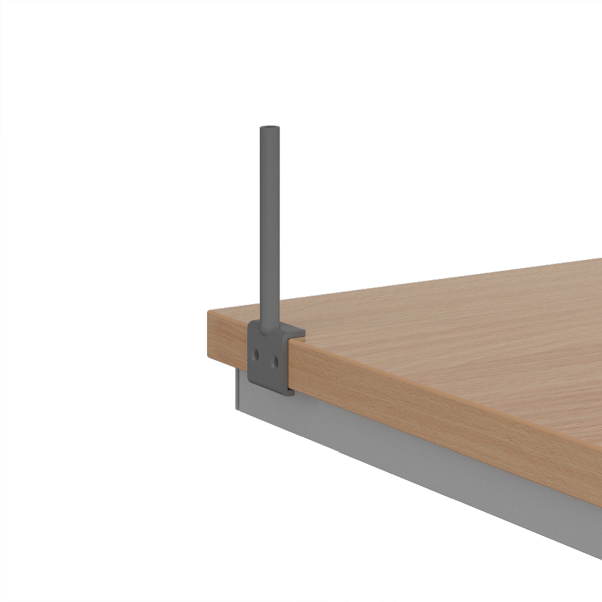 Universal fabric screen return desk brackets  (pair) - view 2